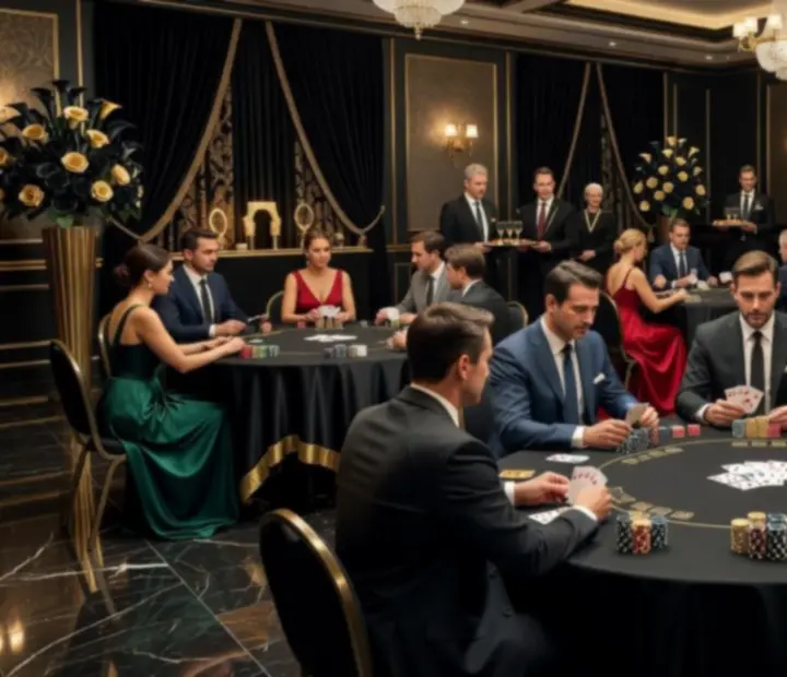 Wieczór pokerowy podczas eleganckiego eventu firmowego